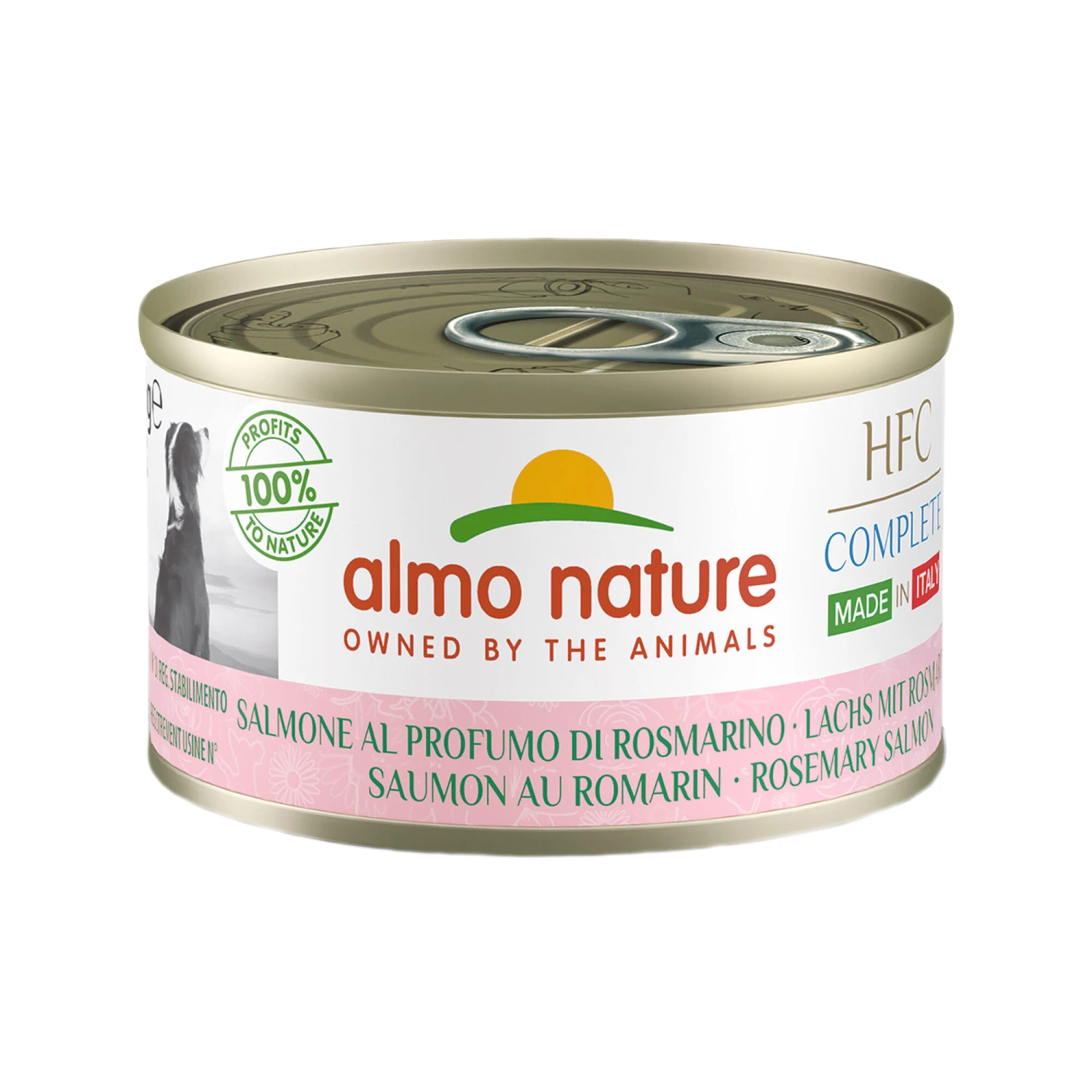 Almo Nature HFC Complete Made In Italy Dog Food - Tin - Salmon With Rosemary - Image 2