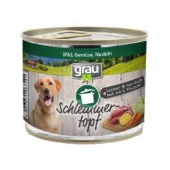 Grau Adult Dog Food - Game, Vegetables And Noodles - Tin -Renskes Shop grau adult hondenvoer wild groenten en noedels blik 6 x 200 g 111499 0500 none