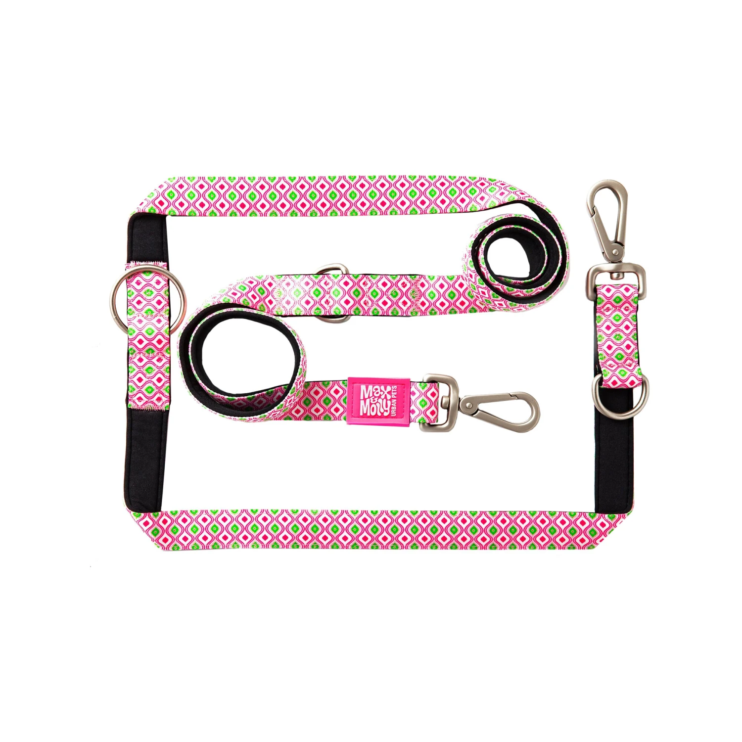 Max & Molly Multi-Function Dog Leash - Retro Pink - Image 2