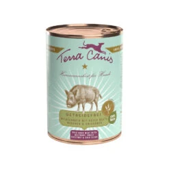 Terra Canis Grain-free - Wild Boar -Renskes Shop terra canis graanvrije menus 400 gram tray 6 blikken wild zwijn 121762 1000 none