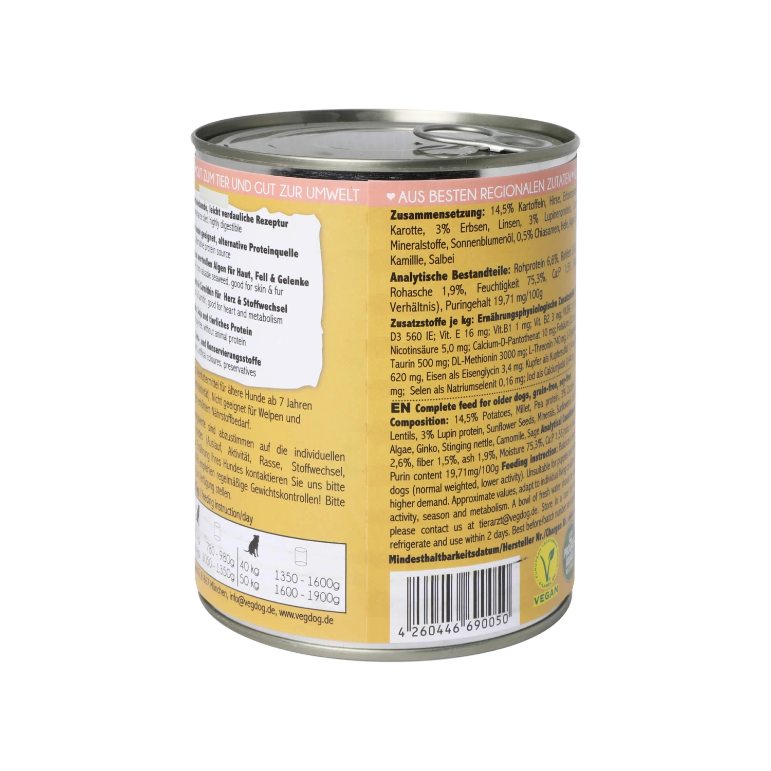 Vegdog Senior No1 Dog Food - Tin 3 Vegdog Senior No1 Dog Food - Tin